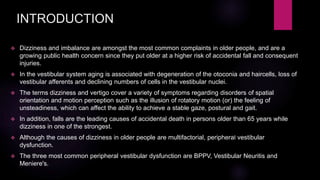 vestibular rehabilitation in elderly people with BPPV | PPTX