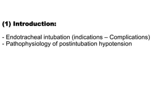 Postintubation cardiovascular collapse | PPTX
