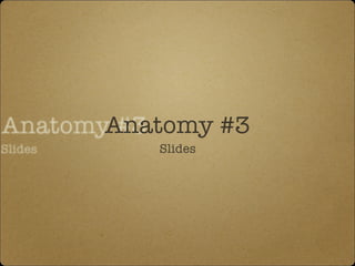 Anatomy #3
Slides
 