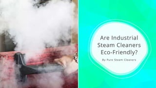 Are Industrial
Steam Cleaners
Eco-Friendly?
By Pure Steam Cleaners
 