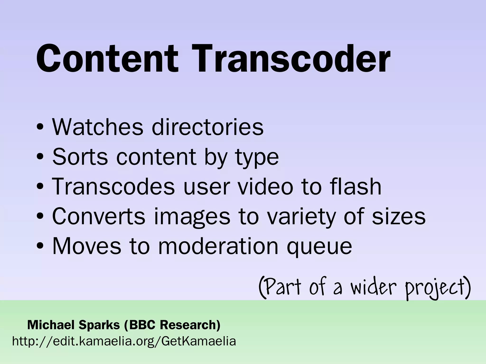 Practical concurrent systems made simple using Kamaelia