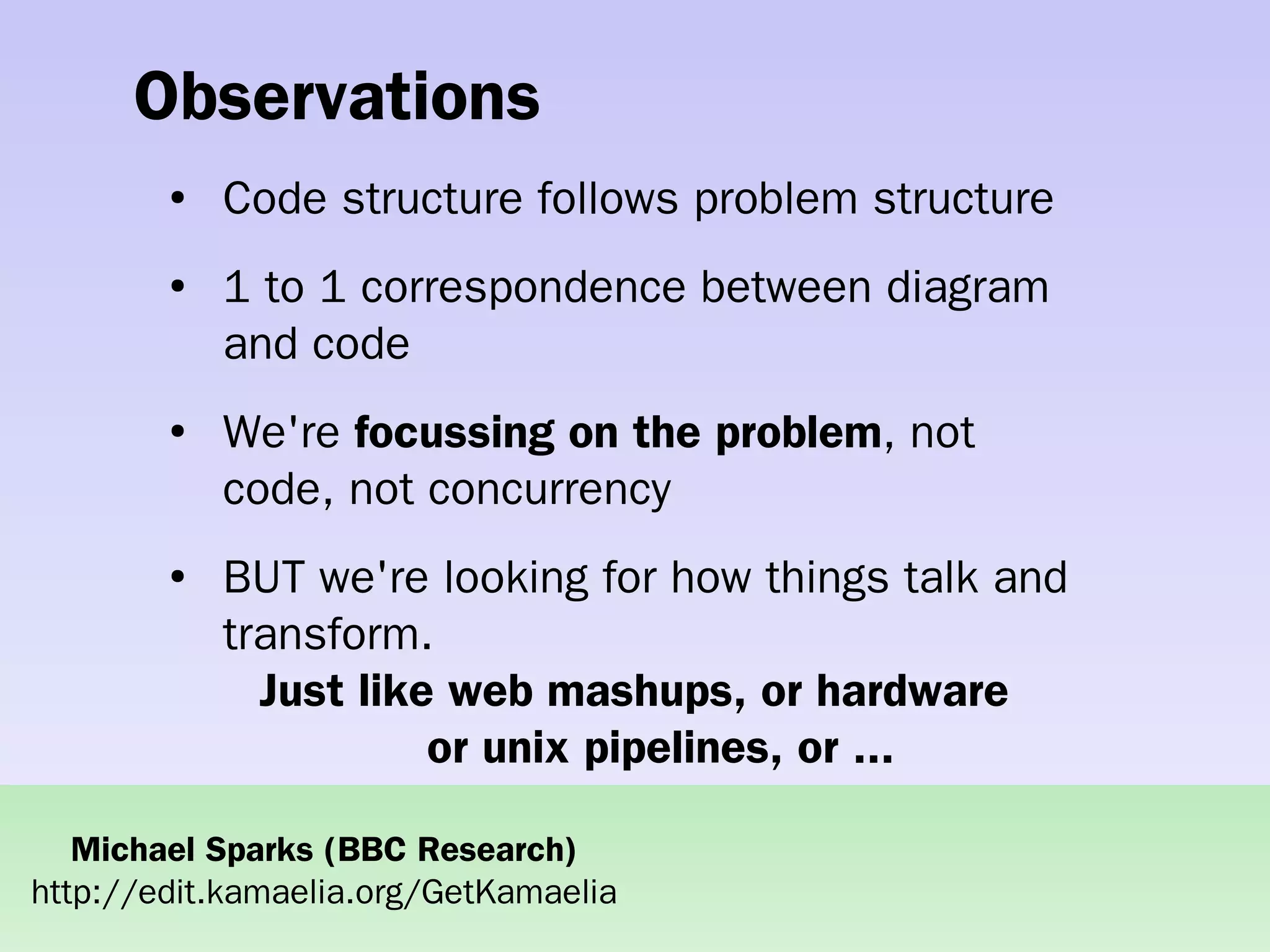 Practical concurrent systems made simple using Kamaelia