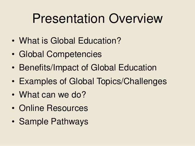 global education presentation