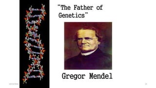 25
“The Father of
Genetics”
Gregor Mendel
25
10/12/2016
 