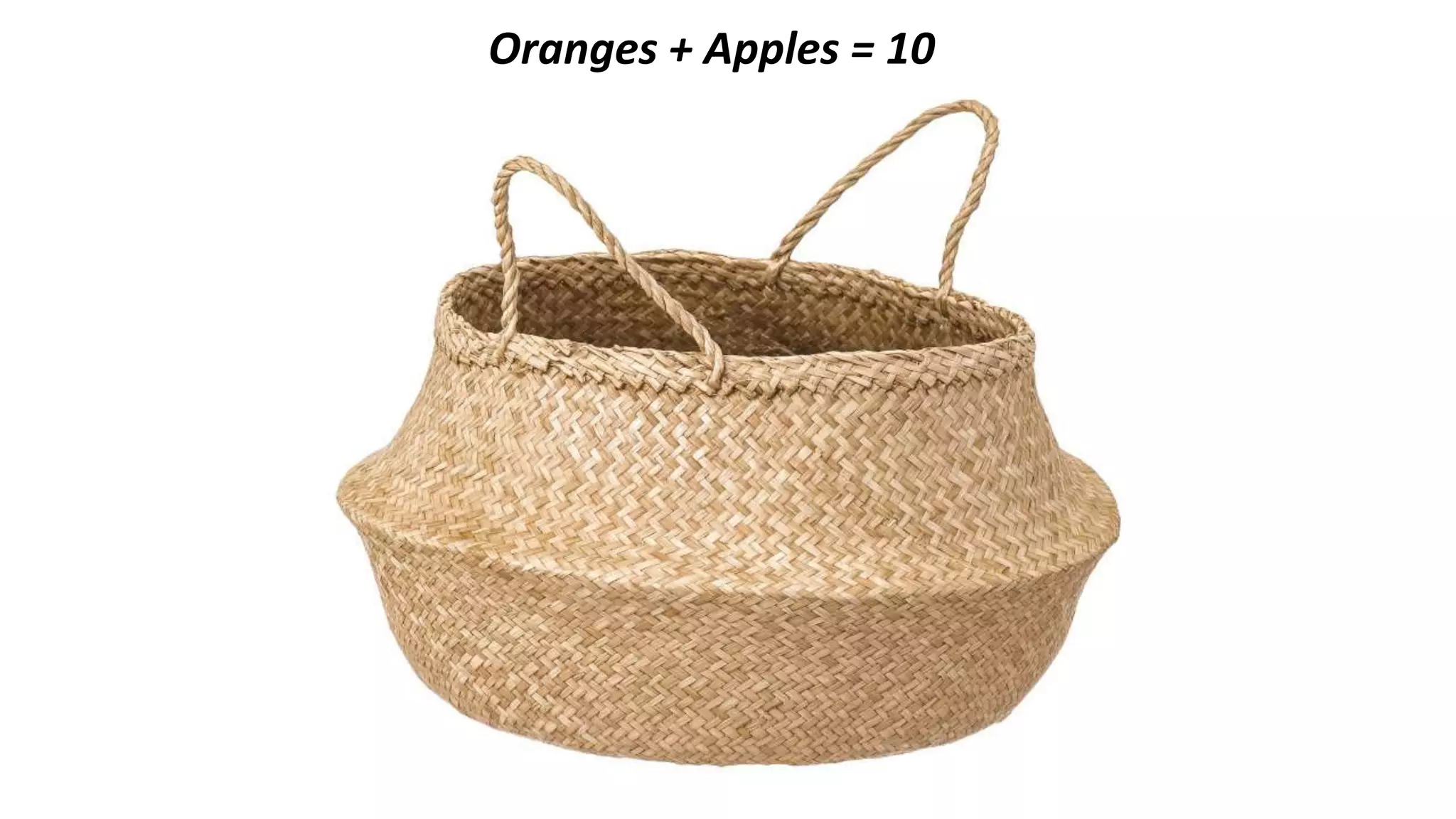 Oranges + Apples = 10
 
