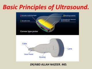 DR/ABD ALLAH NAZEER. MD.
Basic Principles of Ultrasound.
 