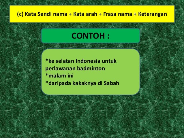 Contoh Frasa Kerja Bahasa Indonesia - ARasmi