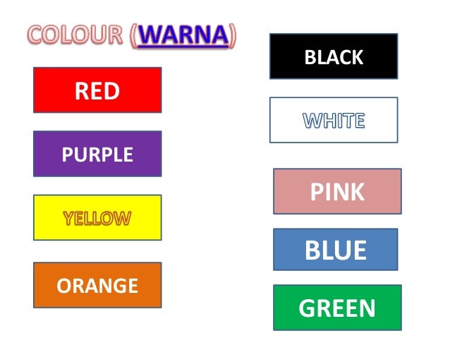  Colour mengenal warna dalam bahasa Inggris untuk anak anak