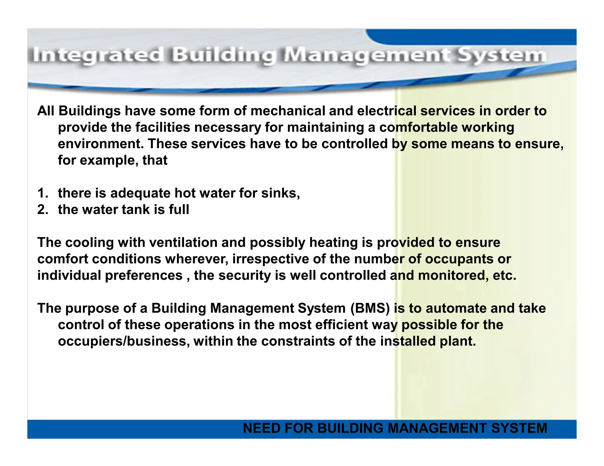 building management system for project management | PDF