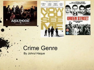Crime Genre
By Johrul Haque

 