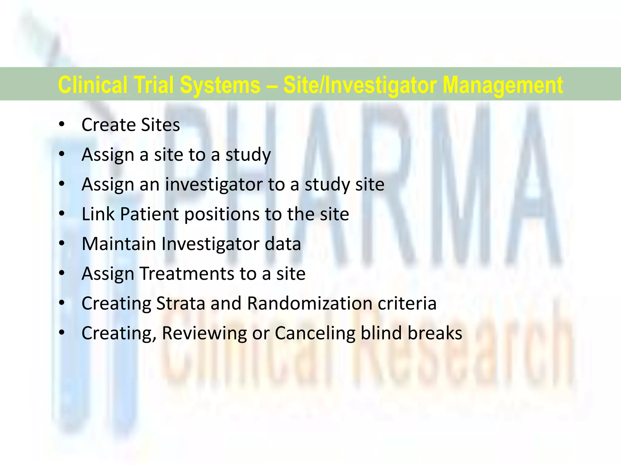 Clinical Trial Management Systems | PPTX