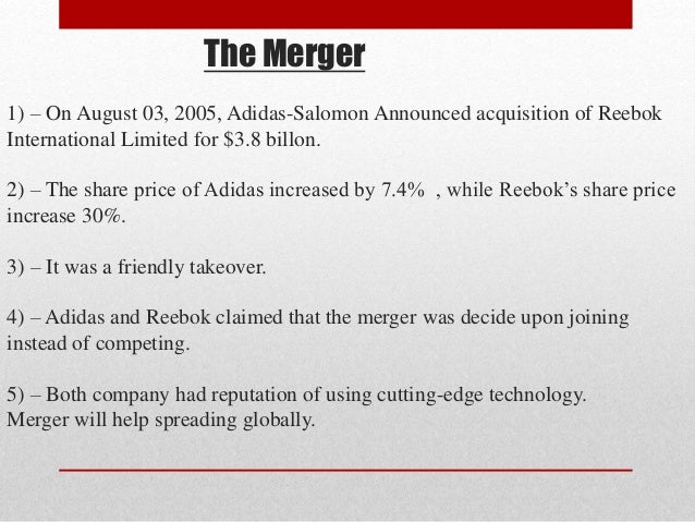 adidas reebok merger case study