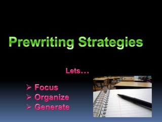 Prewriting Strategies Lets… ,[object Object]