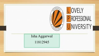 Isha Aggarwal
11812945
 
