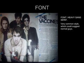 FONT FONT: HEAVY SANS SERIF.  Very common style, which could suggest normal guys. 