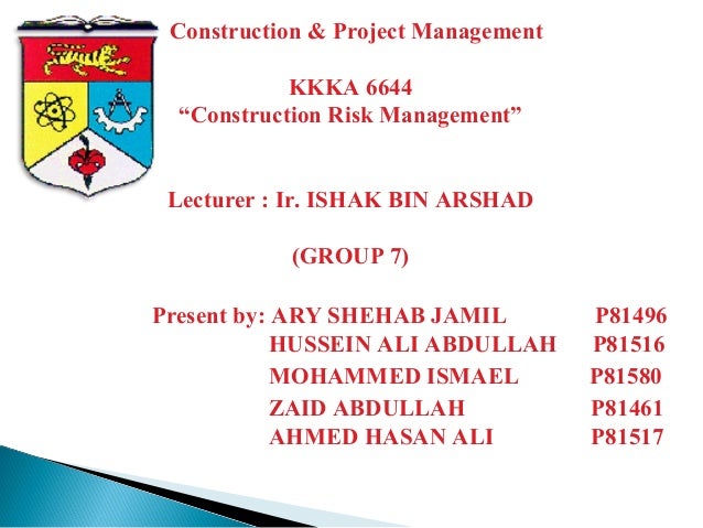 risk management in construction dissertation risk management in construction dissertation