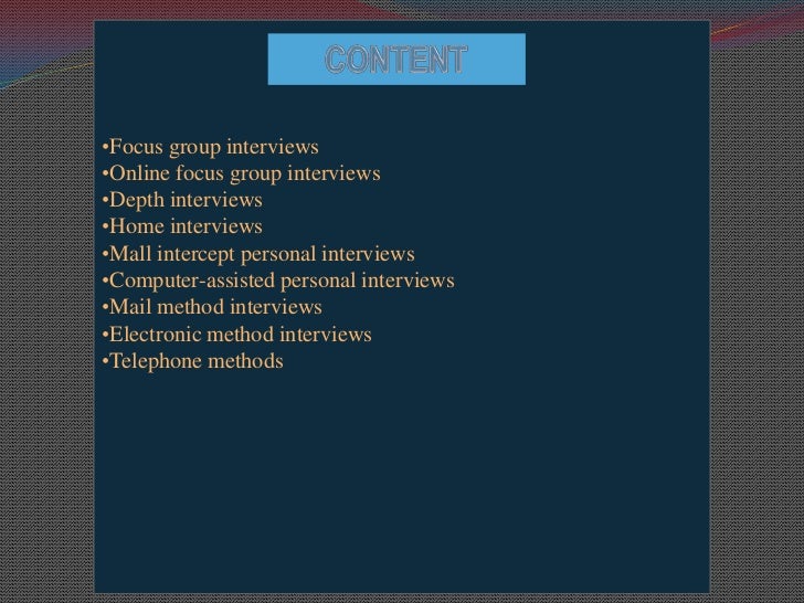 interview as data collection tool