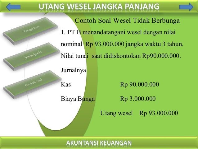 32 Contoh Soal Akuntansi Utang Wesel Kumpulan Contoh Soal