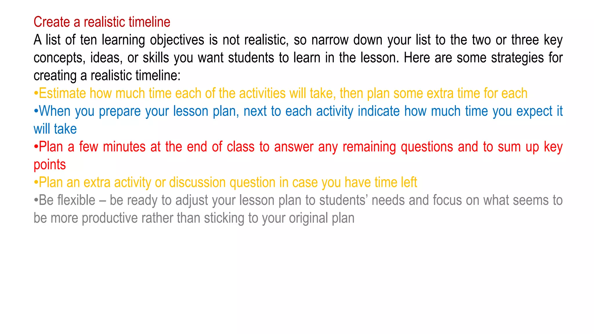 Lesson planning | PPTX