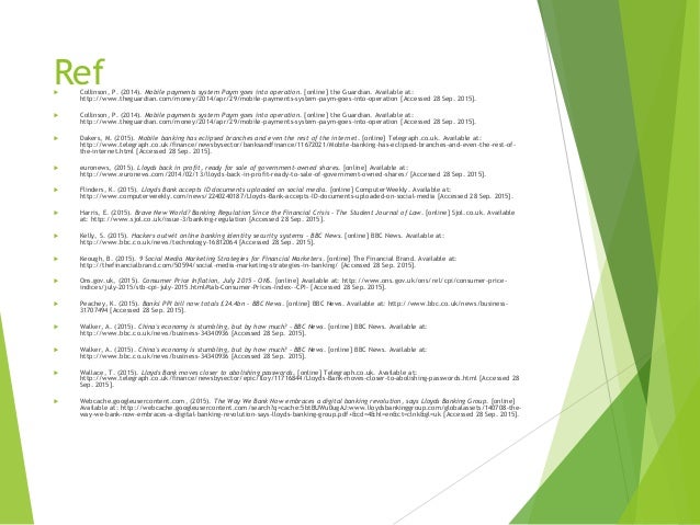 bank lloyds draft 1 Banking (1) Lloyds External Group Draft Presentation Final