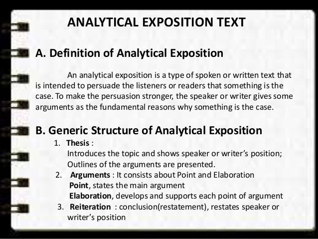 what is thesis in analytical exposition