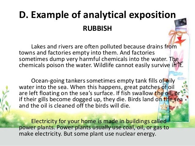 Analytical expository essay example