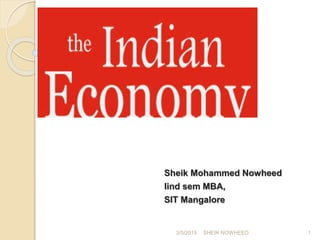 Sheik Mohammed Nowheed
Iind sem MBA,
SIT Mangalore
3/5/2015 1SHEIK NOWHEED
 