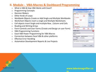 MIS & Data Analysis in Excel & Access Training Classes in Delhi NCR | PPT