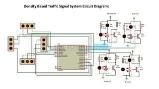 Density Based Traffic Signal System Circuit Diagram:
 