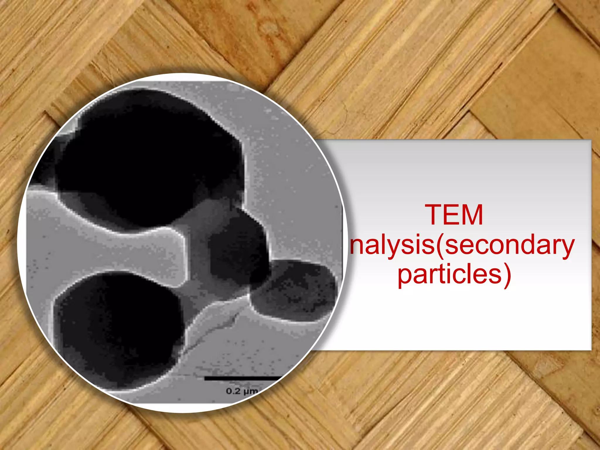 TEM
analysis(secondary
particles)
 