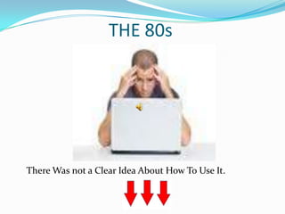 THE 80s




There Was not a Clear Idea About How To Use It.
 