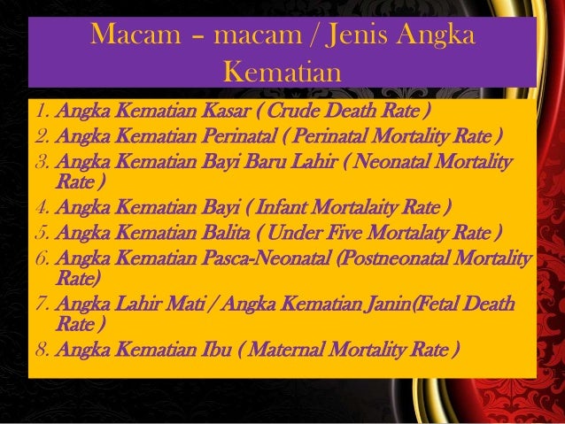 Ukuran-ukuran epidemiologi