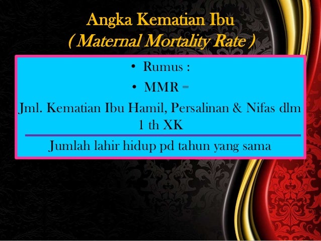 Ukuran-ukuran epidemiologi