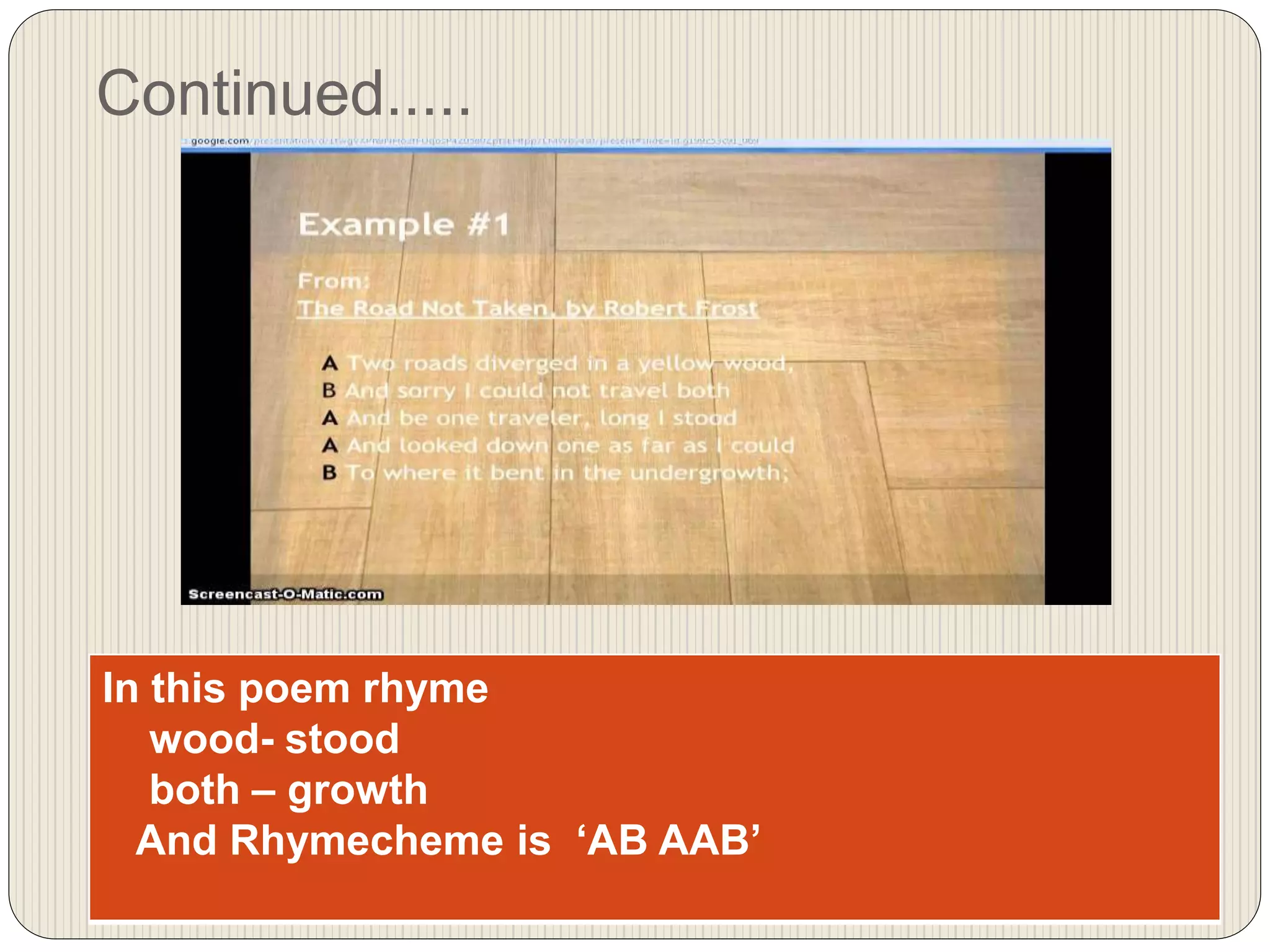 Rhyme v/s Blank verse PPT