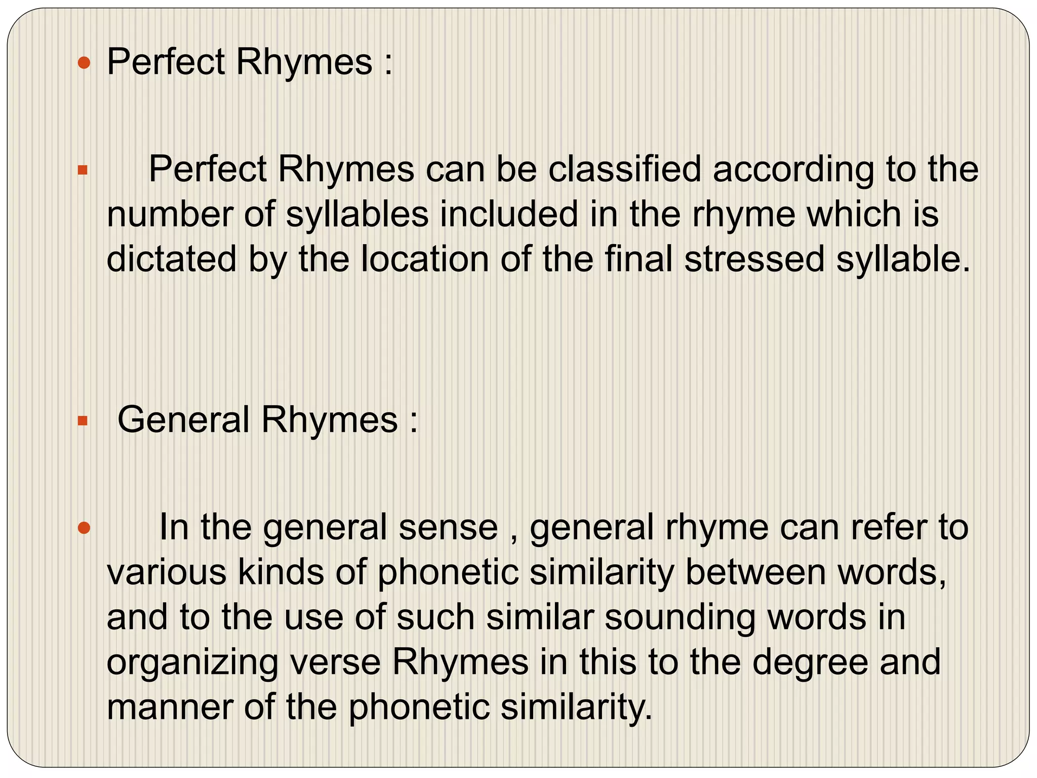 Syllables Rymes Rhyme v/s Blank verse | PPTX