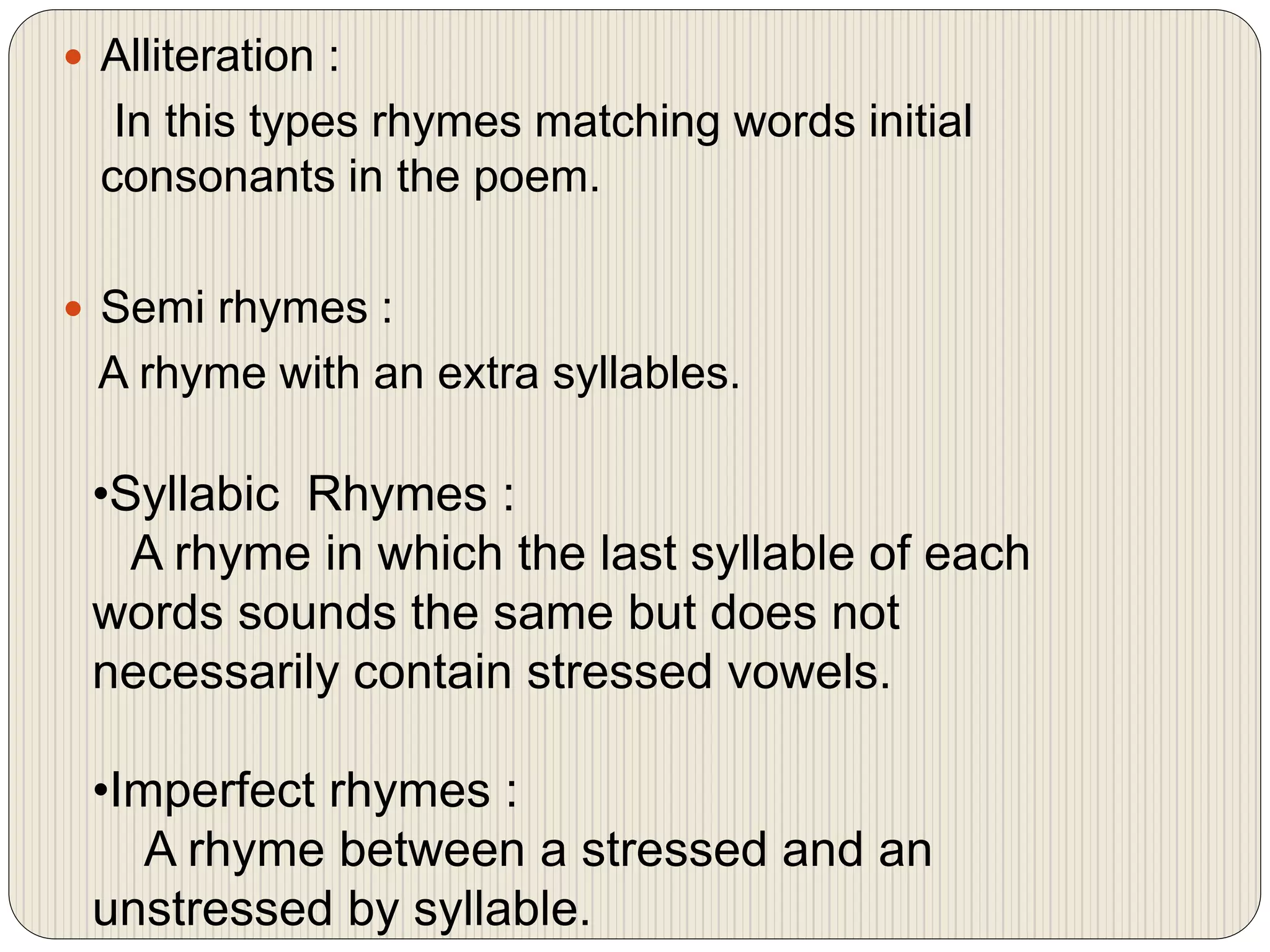 Rhyme v/s Blank verse