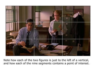 Note how each of the two figures is just to the left of a vertical,
and how each of the nine segments contains a point of interest.
 