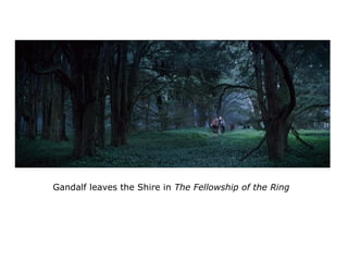 Gandalf leaves the Shire in The Fellowship of the Ring
 