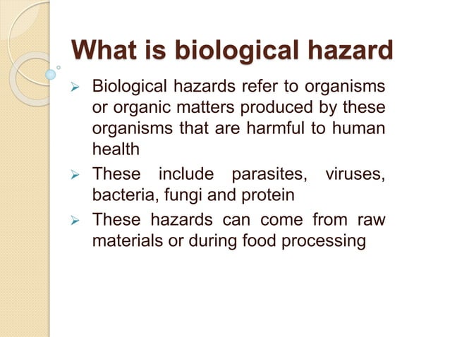 biological hazards in food processing | PDF | Infectious Diseases ...