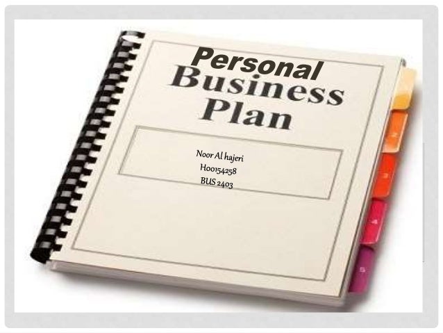 presentation1 personal business plan personal business plans