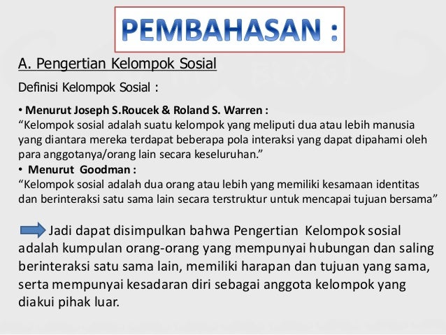Kelompok Sosial Pengertian Contoh Syarat Ciri Ciri Lengkap