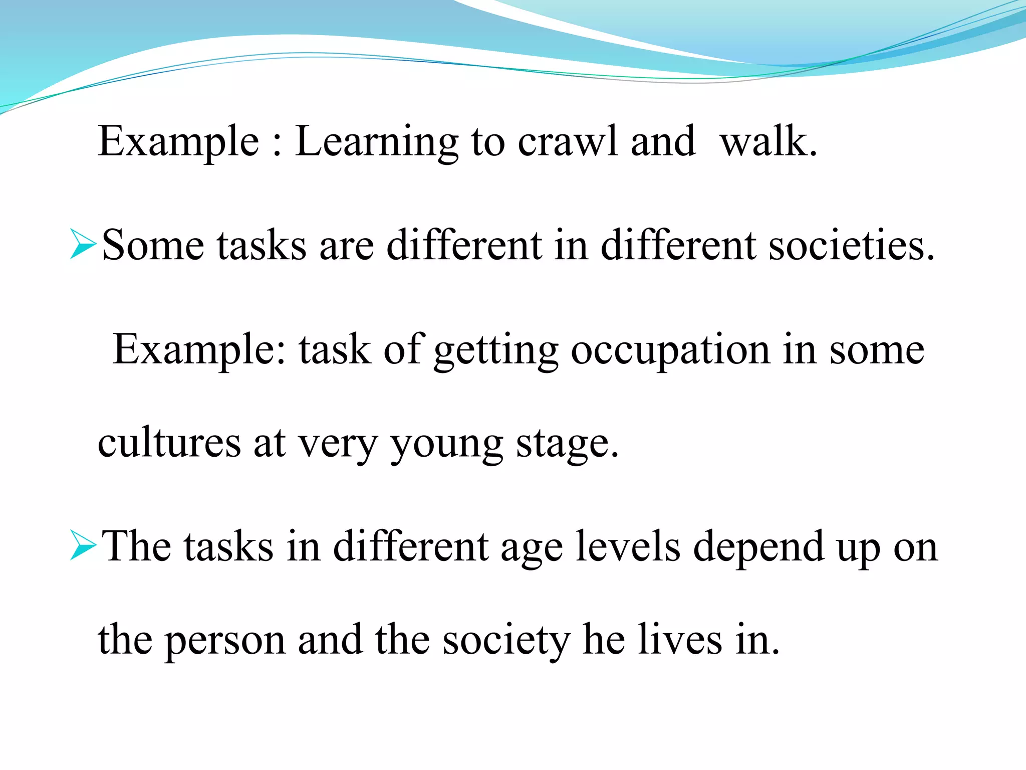 Developmental Task by Havighurst in the process of Development | PPTX