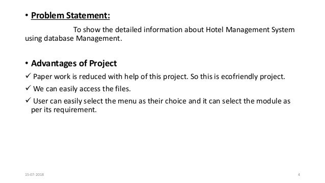 Hotel Managment System Docx