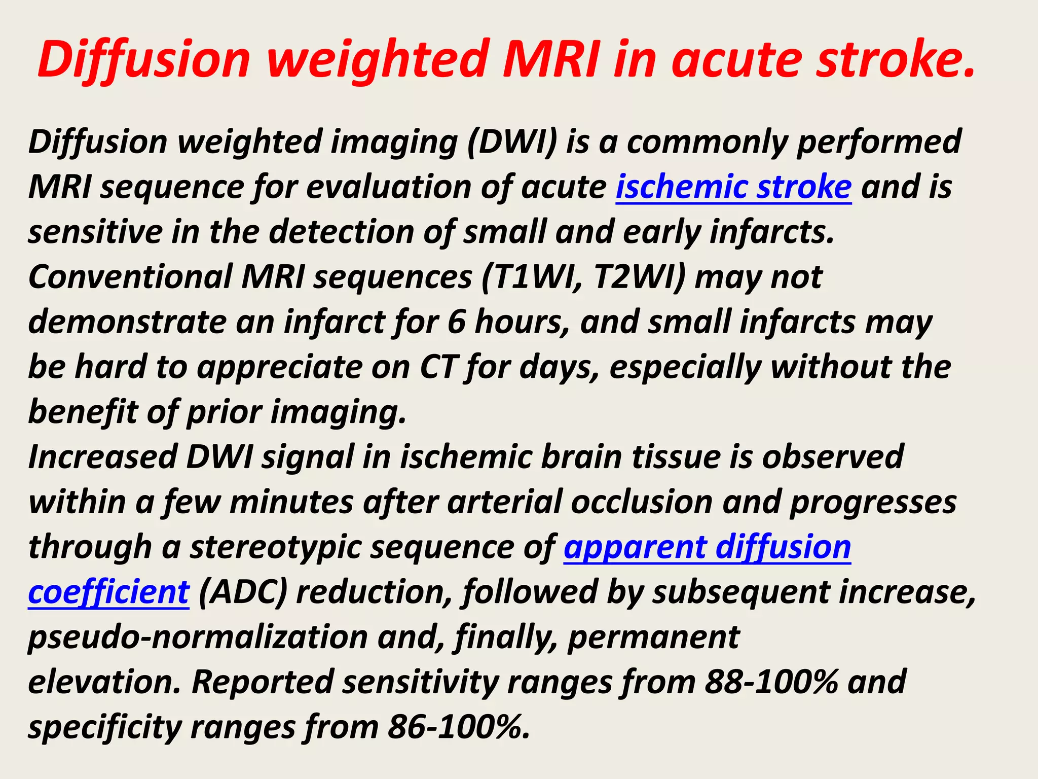 Presentation1, radiological application of diffusion weighted imges in ...