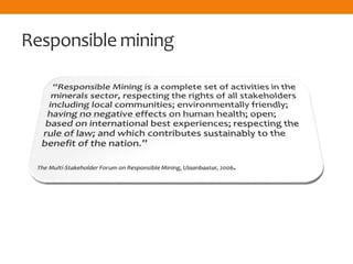 Training Module on Responsible Mining | PPTX