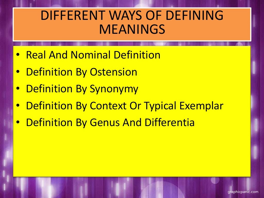 Meaning and Definition