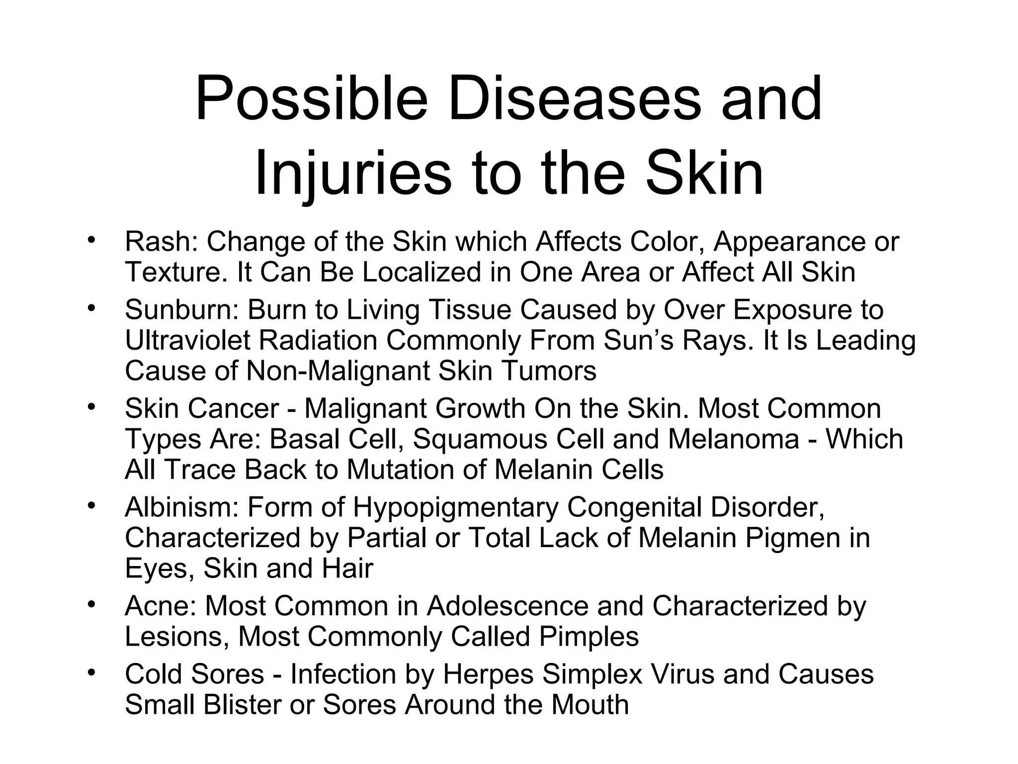 Presentation1 Skin | PPT | Skin and Dermatology | Diseases and Conditions