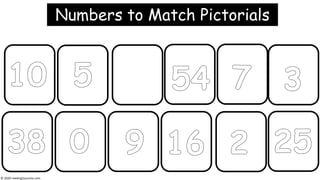 Numbers to Match Pictorials
© 2020 reading2success.com
 