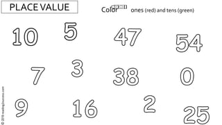 PLACEVALUE Color ones (red) and tens (green)
©2019reading2success.com
 