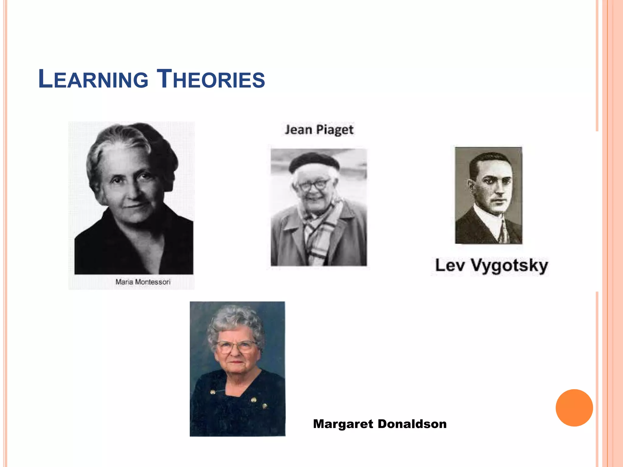 LEARNING THEORIES
Margaret Donaldson